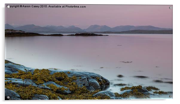  Sunset at Craigure, Isle of Mull Acrylic by Aaron Casey