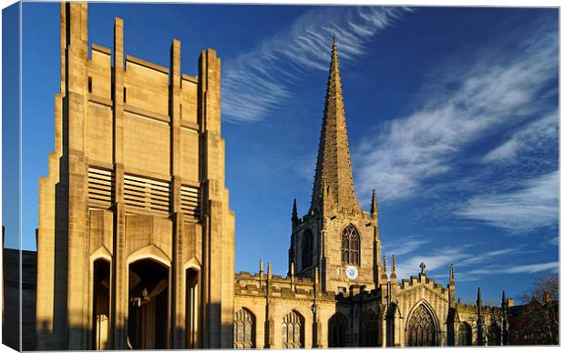 Sheffield Cathedral  Canvas Print by Darren Galpin