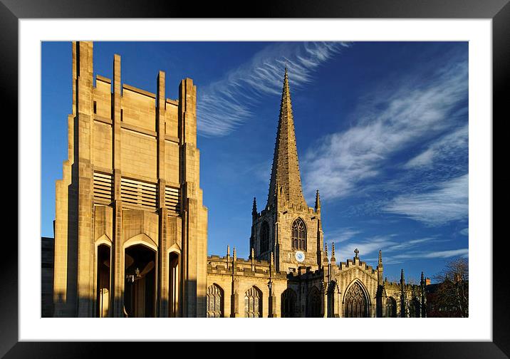 Sheffield Cathedral  Framed Mounted Print by Darren Galpin