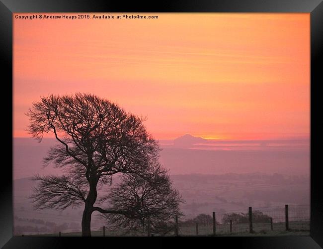  Evening sunset in Staffordshire. Framed Print by Andrew Heaps