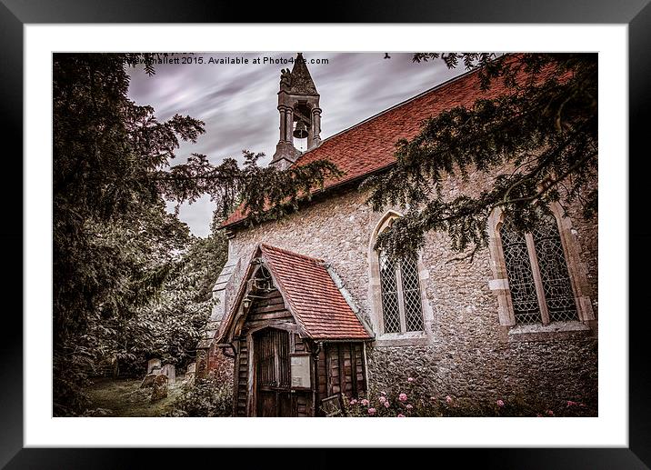  Beaumont Church Behind The Trees Framed Mounted Print by matthew  mallett