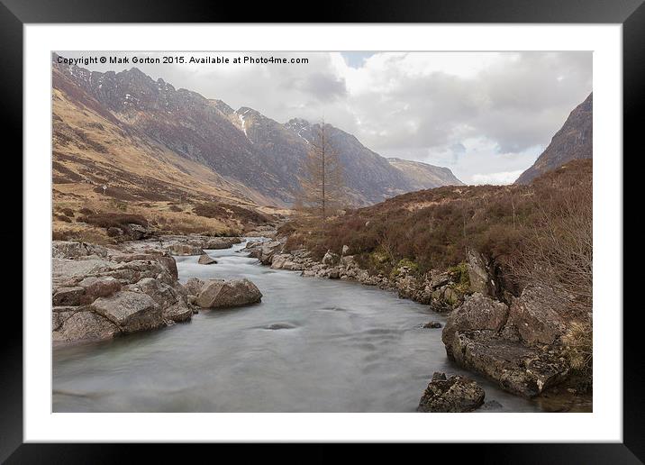 Snowy Topped Mountains Near Fort William Scotland Framed Mounted Print by Mark Gorton
