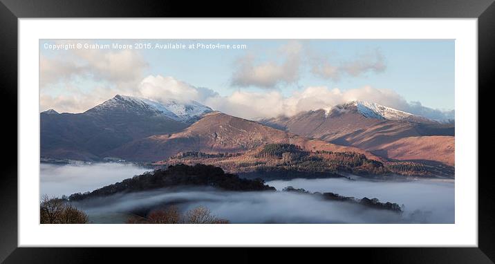 Keswick temperature inversion Framed Mounted Print by Graham Moore