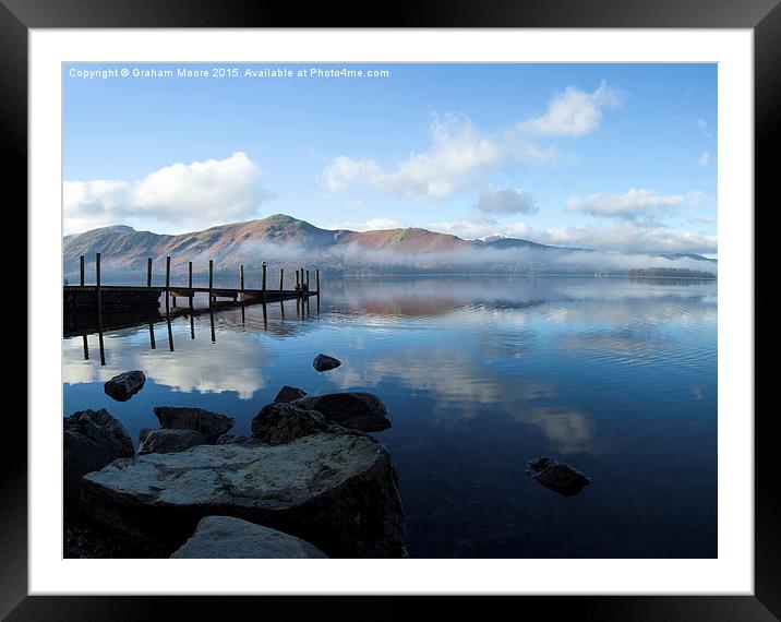 Derwentwater Framed Mounted Print by Graham Moore