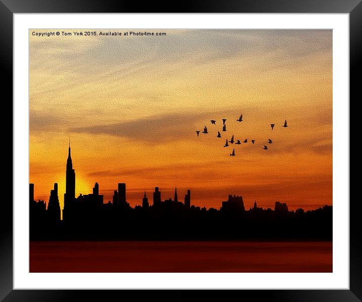 Another New York Sunrise Framed Mounted Print by Tom York