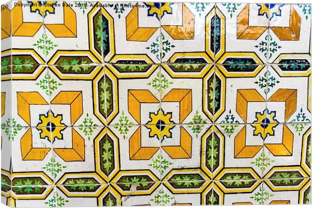 Lisbon's Azulejo Tiles: Artistic Heritage Canvas Print by Steven Dale