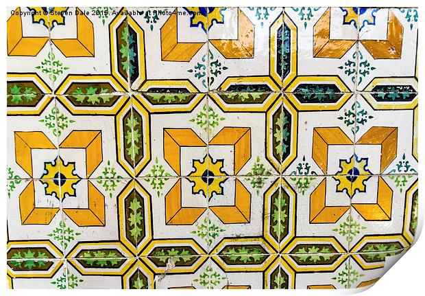 Lisbon's Azulejo Tiles: Artistic Heritage Print by Steven Dale