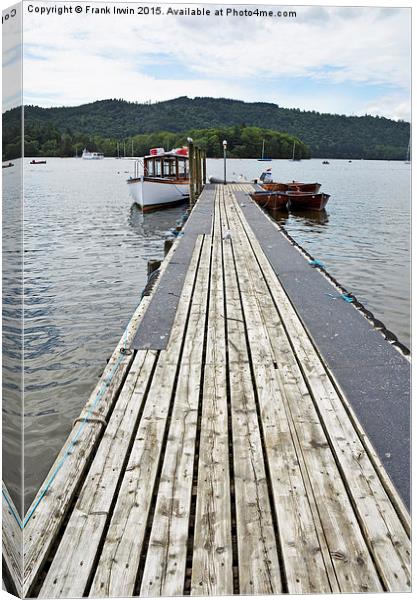  A pier on Windermere Canvas Print by Frank Irwin