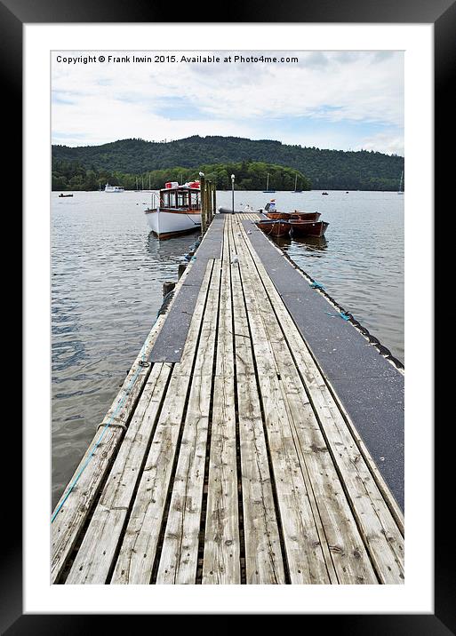  A pier on Windermere Framed Mounted Print by Frank Irwin