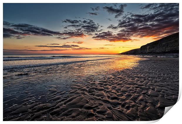  Dunraven Sunset Print by Dean Merry