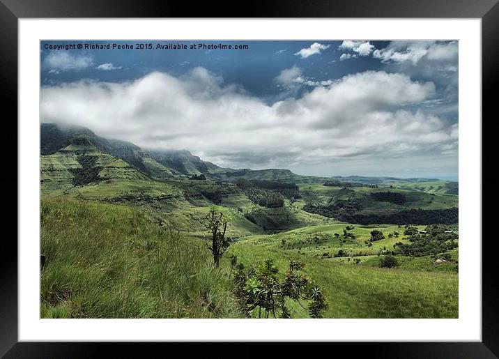  Drakensberg Valley Framed Mounted Print by Richard Peche