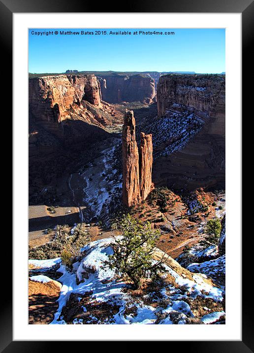 Spider Rock Framed Mounted Print by Matthew Bates