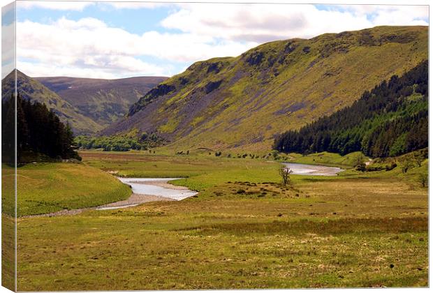  Findhorn valley Canvas Print by Paul Collis