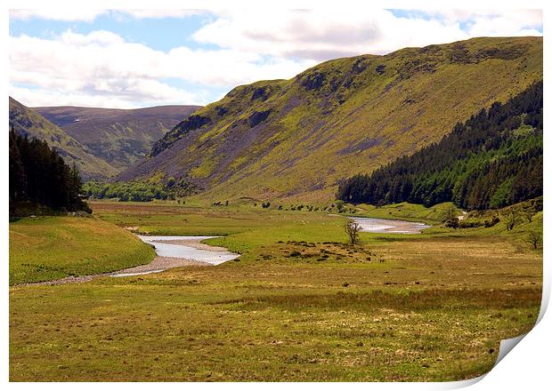  Findhorn valley Print by Paul Collis