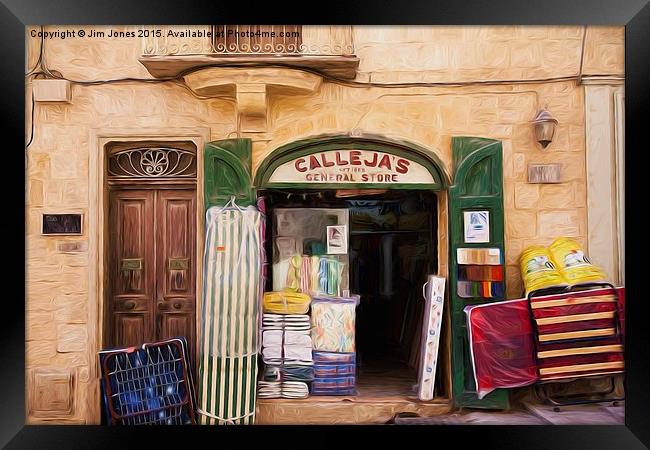  Valletta General Store Framed Print by Jim Jones