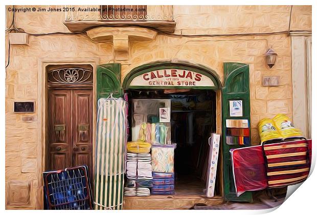  Valletta General Store Print by Jim Jones