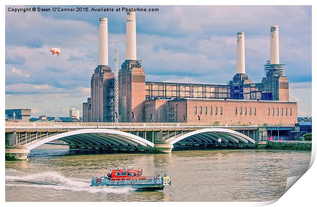  Pink Floyd Pig at Battersea Power Station Print by Dawn O'Connor