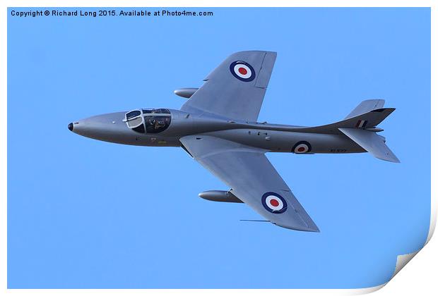  Hawker Hunter jet Print by Richard Long