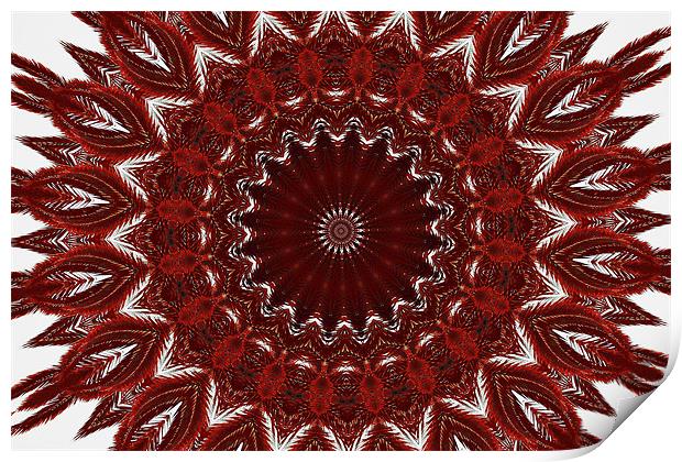 Red abstract Print by Ruth Hallam