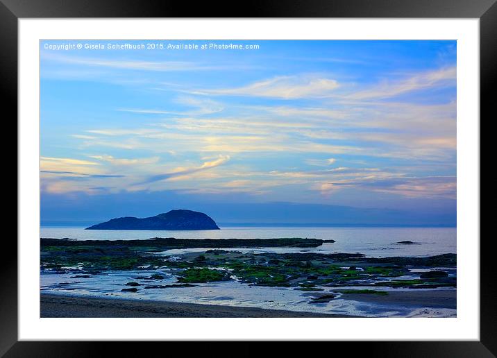  Evening Scenery in North Berwick Framed Mounted Print by Gisela Scheffbuch