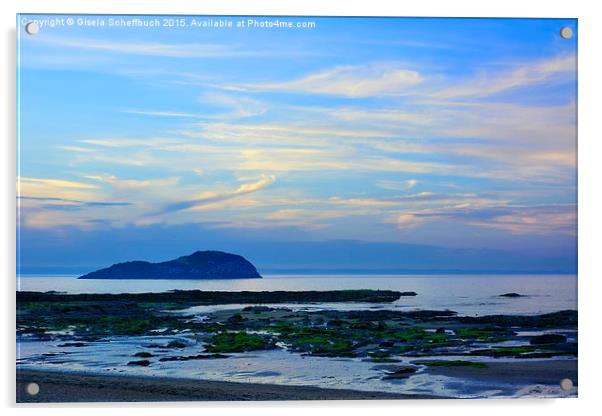  Evening Scenery in North Berwick Acrylic by Gisela Scheffbuch