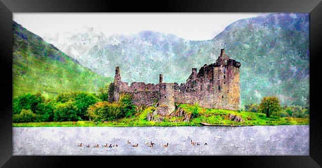 Majestic Kilchurn Castle in Scotland argyll and bu Framed Print by dale rys (LP)