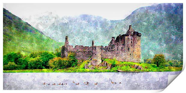 Majestic Kilchurn Castle in Scotland argyll and bu Print by dale rys (LP)