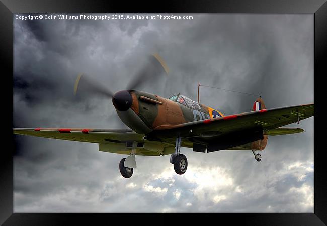  Guy Martin`s Spitfire on Finals Duxford 2015 2 Framed Print by Colin Williams Photography