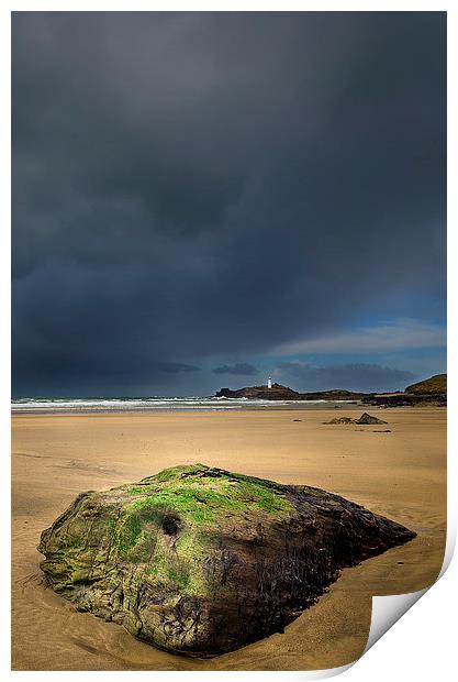 Godrevy Beach Storm Print by Jonathan OConnell