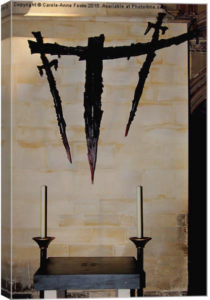  Thomas Becket's martyrdom, Canterbury Cathedral Canvas Print by Carole-Anne Fooks