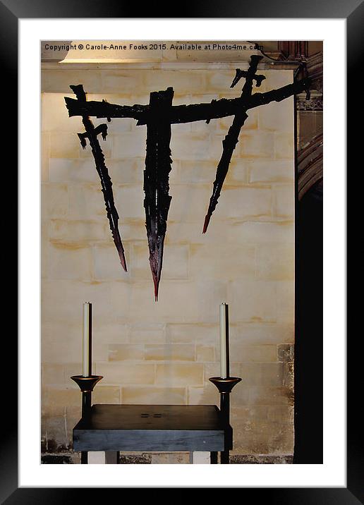  Thomas Becket's martyrdom, Canterbury Cathedral Framed Mounted Print by Carole-Anne Fooks