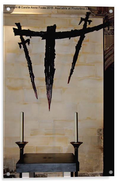  Thomas Becket's martyrdom, Canterbury Cathedral Acrylic by Carole-Anne Fooks