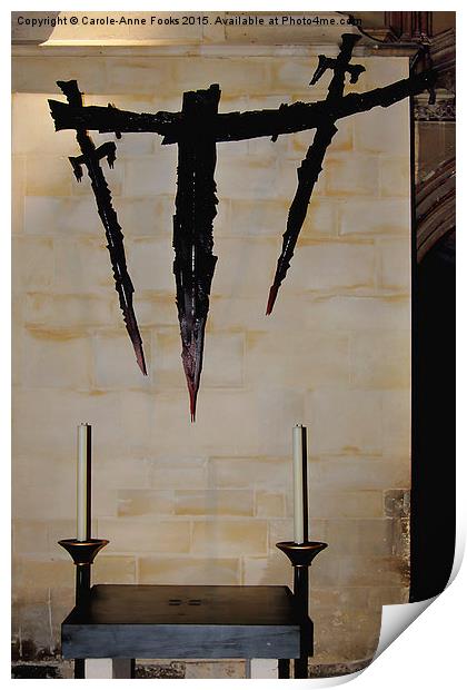 Thomas Becket's martyrdom, Canterbury Cathedral Print by Carole-Anne Fooks