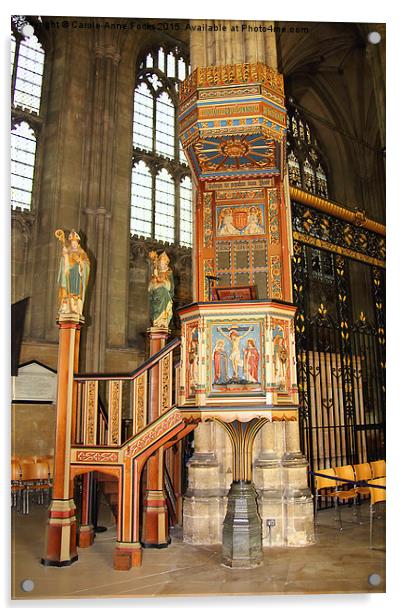  The Pulpit, Canterbury Cathedral Acrylic by Carole-Anne Fooks