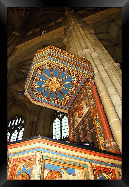   The Pulpit, Canterbury Cathedral Framed Print by Carole-Anne Fooks