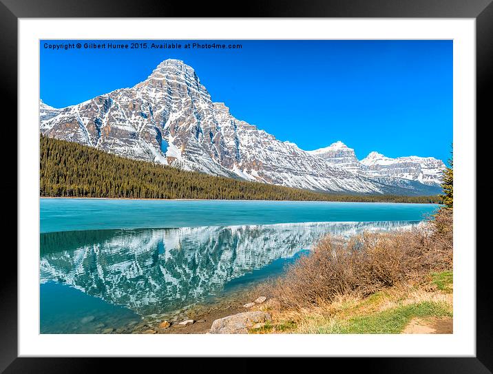 'The Crystal Mirrors: Canadian Rockies' Framed Mounted Print by Gilbert Hurree
