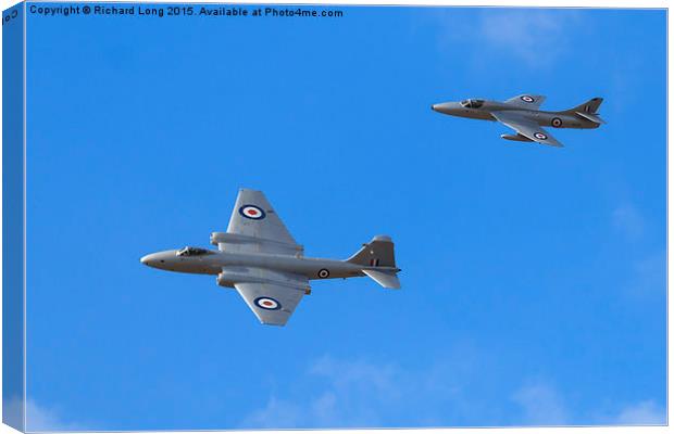 Two jets from the past Canvas Print by Richard Long