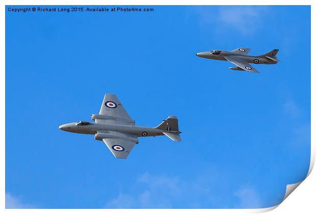 Two jets from the past Print by Richard Long