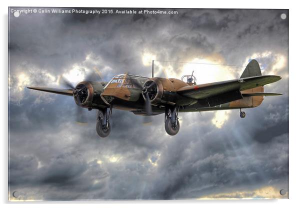  Bristol Blenheim On Finals - 2 Acrylic by Colin Williams Photography