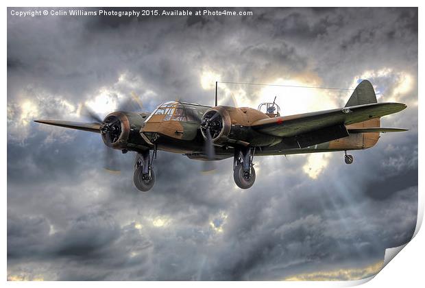  Bristol Blenheim On Finals - 2 Print by Colin Williams Photography
