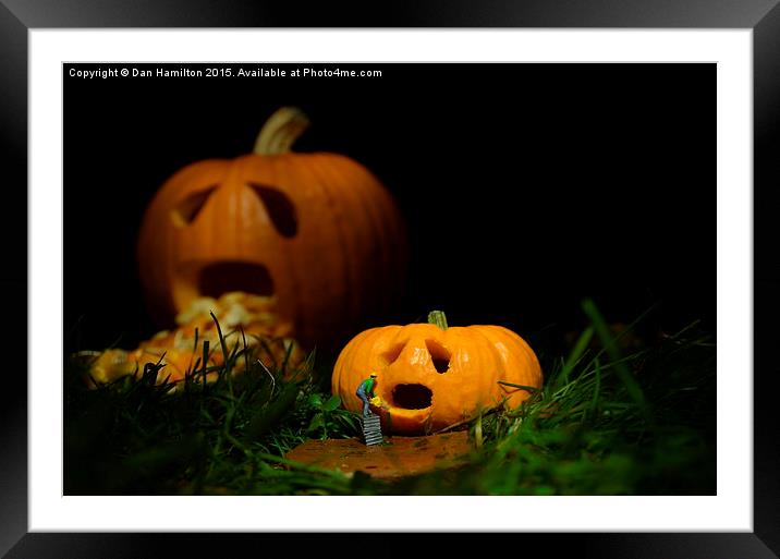  'Pumpkin Carving' Framed Mounted Print by Dan Hamilton