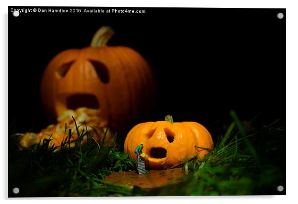  'Pumpkin Carving' Acrylic by Dan Hamilton