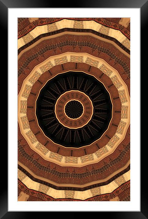 Brown and black abstract Framed Mounted Print by Ruth Hallam