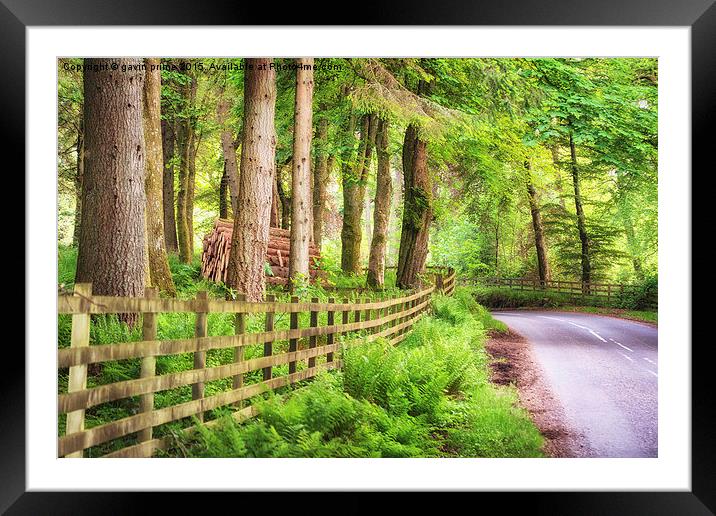perthshire logs Framed Mounted Print by gavin prime