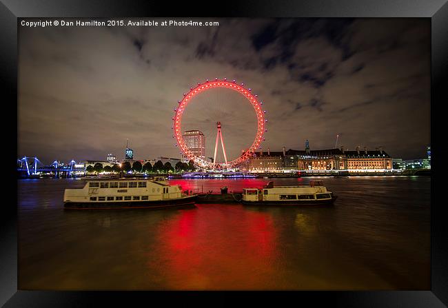  London Eye from The Thames Framed Print by Dan Hamilton