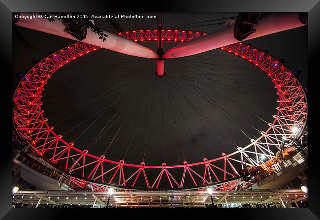  London Eye from below Framed Print by Dan Hamilton