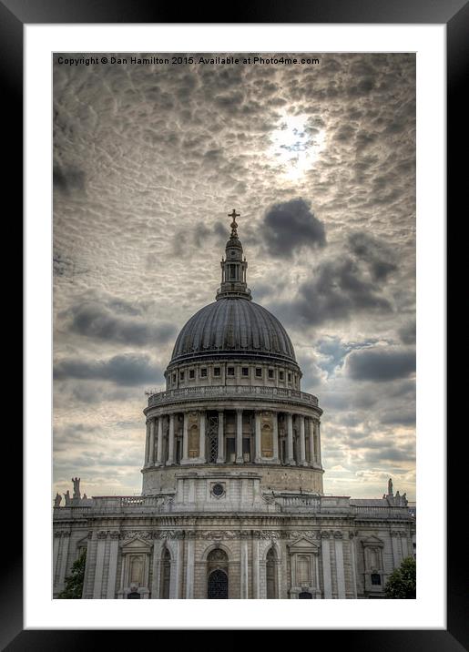  St Paul's Cathedral sunset in HDR Framed Mounted Print by Dan Hamilton