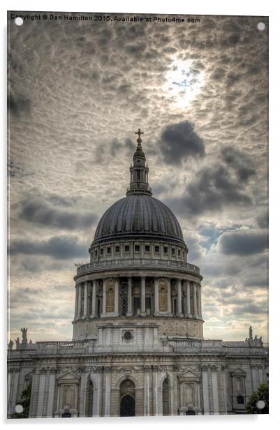  St Paul's Cathedral sunset in HDR Acrylic by Dan Hamilton