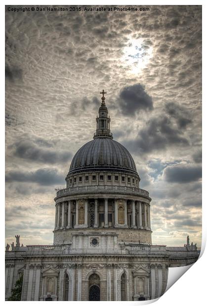  St Paul's Cathedral sunset in HDR Print by Dan Hamilton