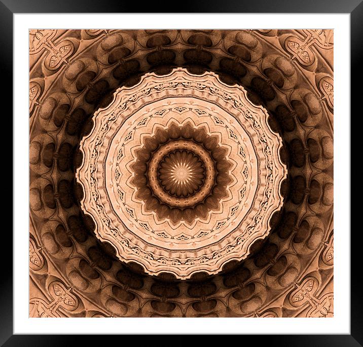 Cream and brown abstract 2 Framed Mounted Print by Ruth Hallam